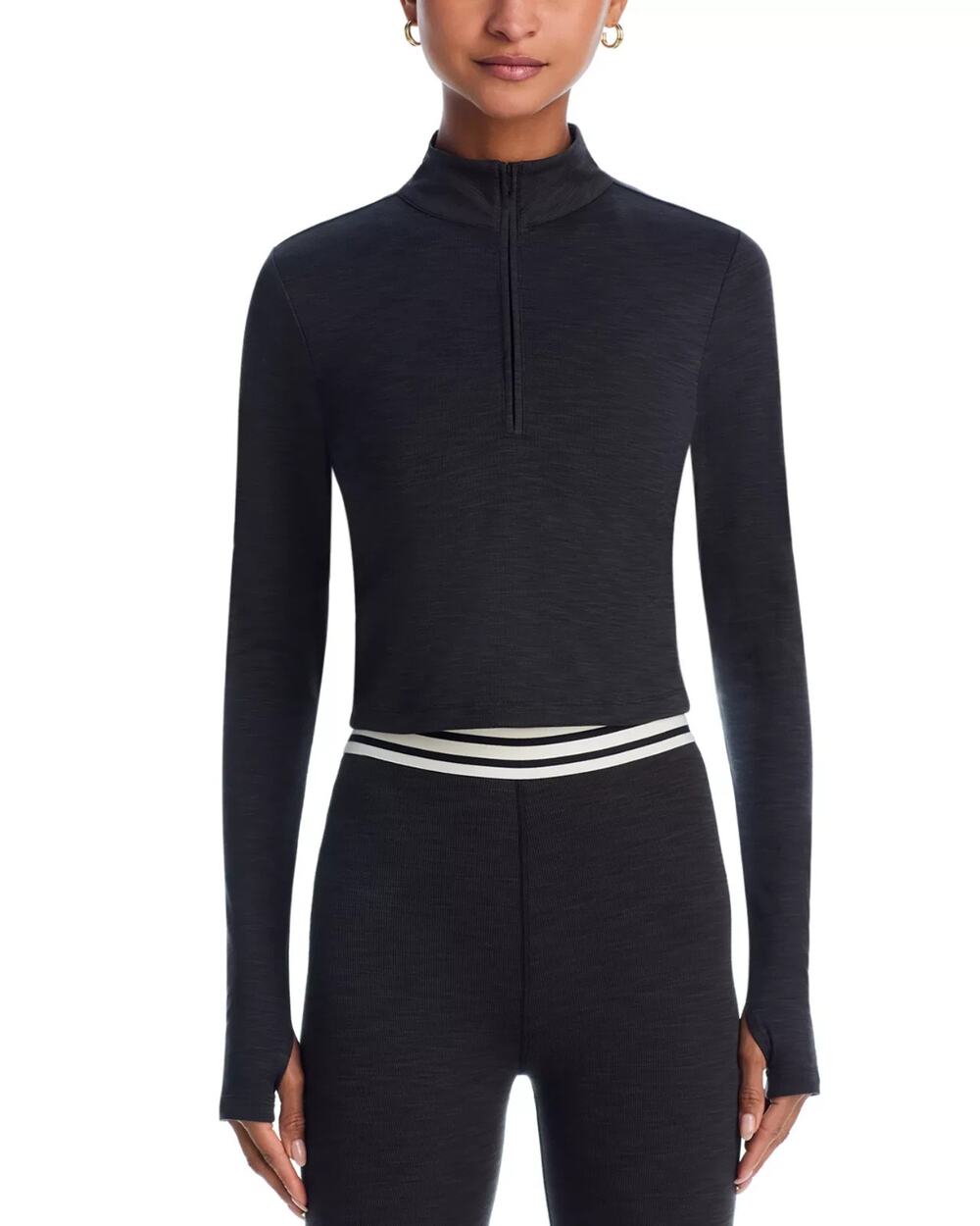 Splits59 Stevie Cropped Sweatshirt Graphite Size XS 3489